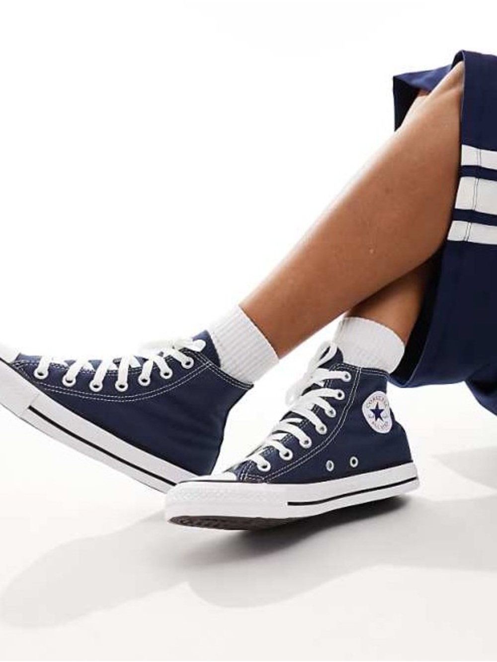 Navy Blue Hi-Top Converse